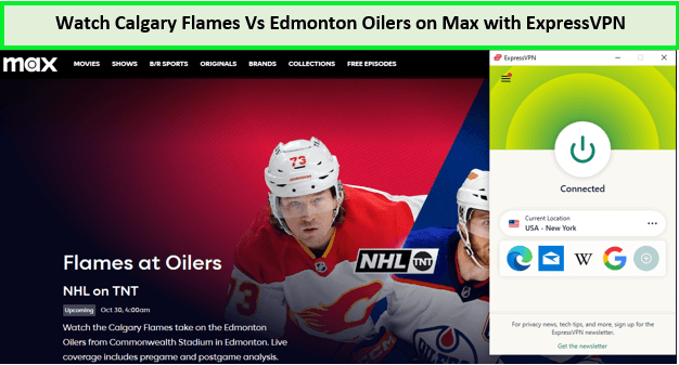  Guarda Calgary Flames contro Edmonton Oilers in-Italia Su Max con ExpressVPN 