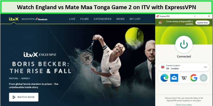 Beobachte England gegen Mate Maa Tonga Spiel 2 in - Deutschland Auf ITV mit ExpressVPN 