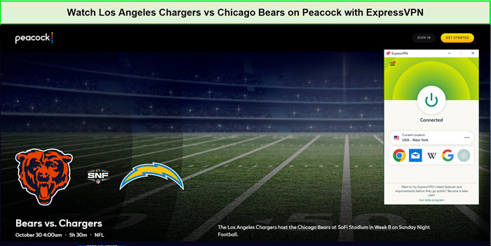 unblock-Los-Angeles-Chargers-vs-Chicago-Bears-in-South Korea-on-Peacock-with-ExpressVPN