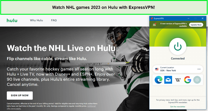  Mira los juegos de la NHL 2023 en Hulu con ExpressVPN in - Espana 