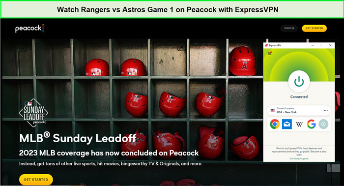 unblock-Rangers-vs-Astros-Game-1-in-Australia-on-Peacock-with-ExpressVPN