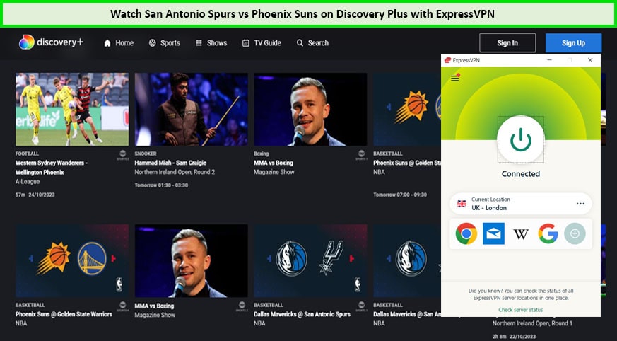 Watch-San-Antonio-Spurs-vs-Phoenix-Suns-in-New Zealand-on-Discovery-Plus-With-ExpressVPN