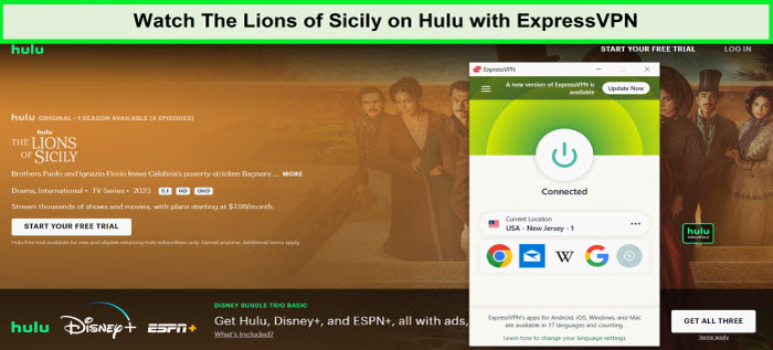 Watch-The-Lions-of-Sicily-on-Hulu with-ExpressVPN-in-UK