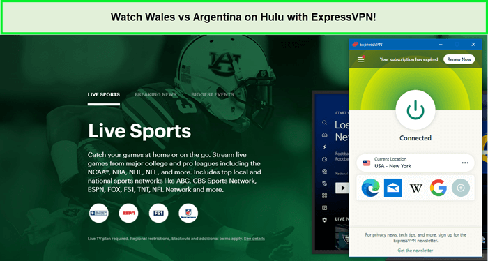Watch-Wales-vs-Argentina-on-Hulu-with-ExpressVPN-in-Singapore