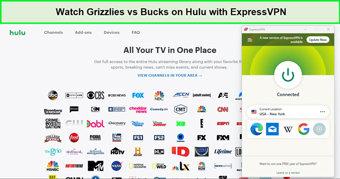 expressvpn-unblocks-hulu-for-the-grizzlies-vs-bucks-outside-USA 