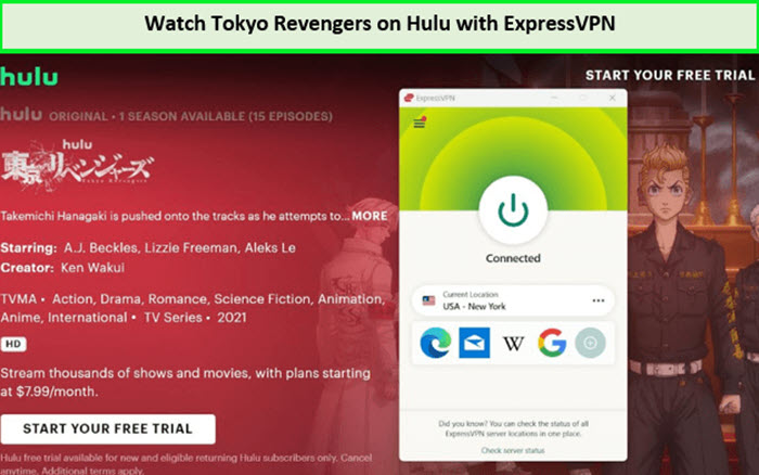  ExpressVPN ontgrendelt Hulu voor Tokyo Revengers. in - Nederland 