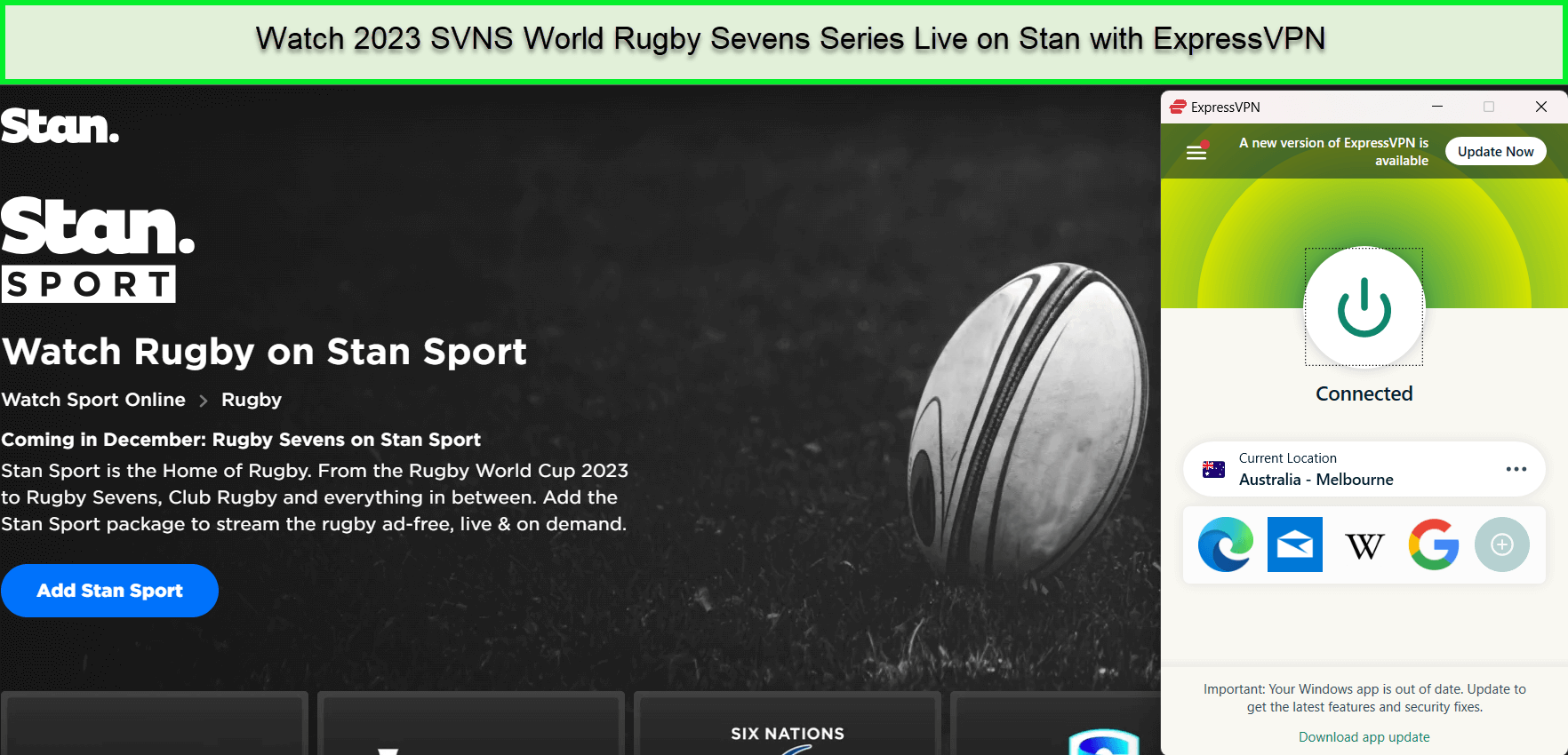  Mira la Serie Mundial de Rugby Sevens SVNS 2023 en vivo in - Espana No hay problema. 