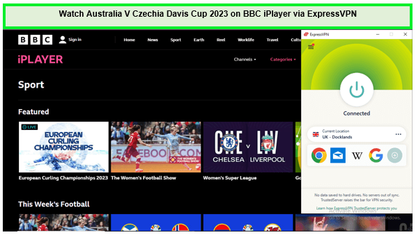 Regardez l'Australie contre la Tchéquie au Davis Cup 2023 sur BBC iPlayer via ExpressVPN. 