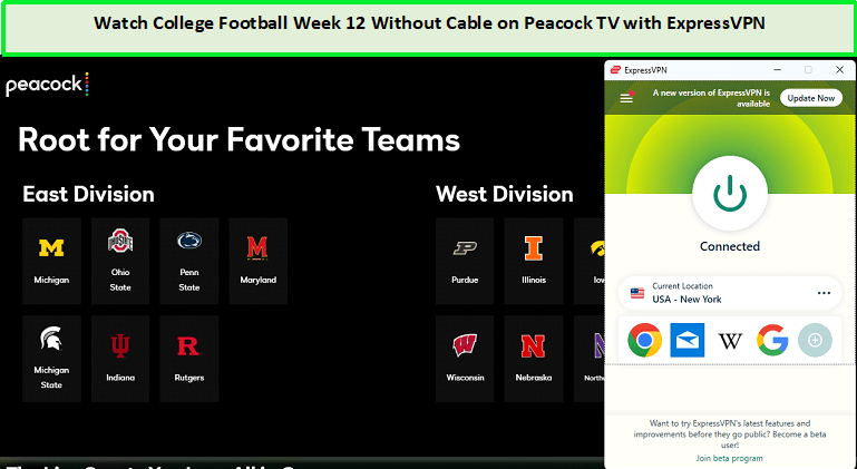 unblock-College-Football-Week-12-Without-Cable-in-South Korea-on-Peacock-TV-with-ExpressVPN