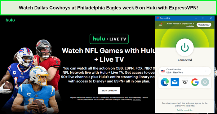 Watch-Dallas-Cowboys-at-Philadelphia-Eagles-week-9-on-Hulu-with-ExpressVPN-in-Italy