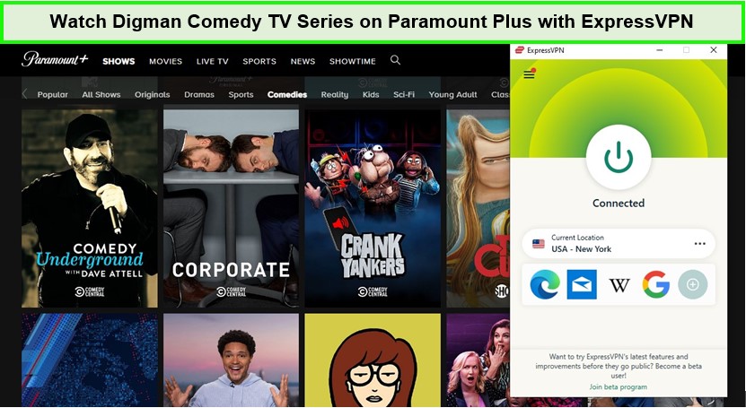 Regardez la série comique Digman sur Paramount Plus avec ExpressVPN.  -  