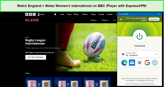  Mira Inglaterra contra Gales Internacional Femenino en BBC iPlayer con ExpressVPN in - Espana 
