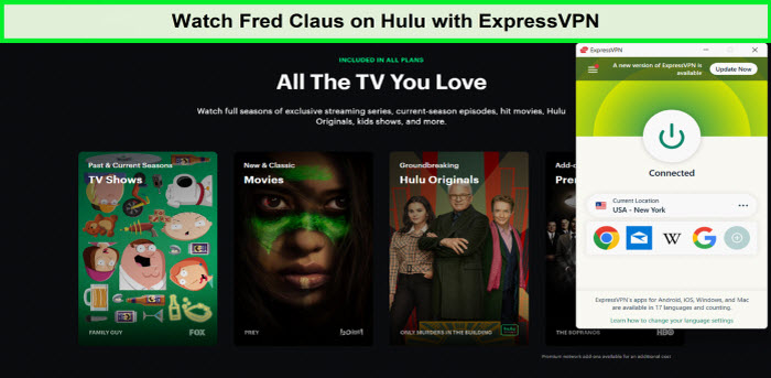 Watch-Fred-Claus-in-New Zealand-on-Hulu-with-ExpressVPN