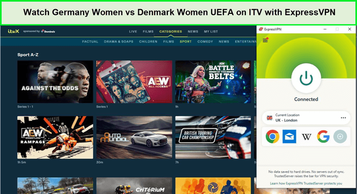  Mira Alemania Mujeres vs Dinamarca Mujeres UEFA in - Espana En ITV con ExpressVPN 