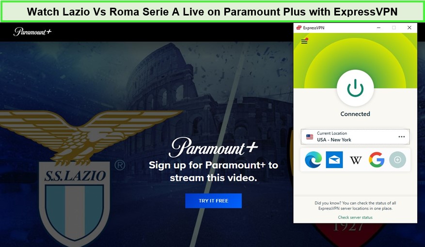  Guarda Lazio vs Roma in diretta con ExpressVPN  -  