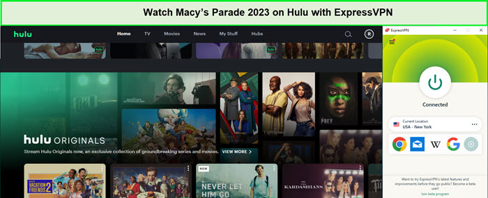 Regardez le défilé Macys 2023.  -  Sur Hulu avec ExpressVPN 