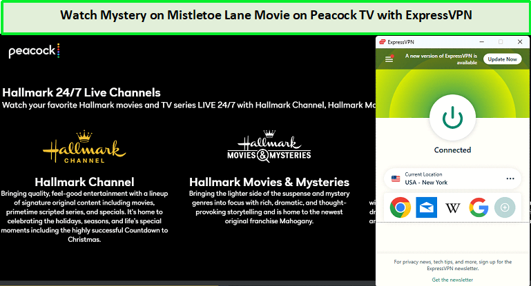 unblock-Mystery-on-Mistletoe-Lane-Movie-from anywhere-on-Peacock-TV-with-ExpressVPN