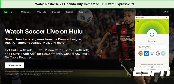  Mira el juego 2 de Nashville vs Orlando City in - Espana En Hulu con ExpressVPN 