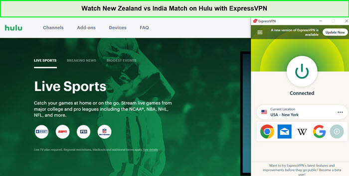 Watch-New-Zealand-vs-India-Match-Outside-USA-on-Hulu-with-ExpressVPN