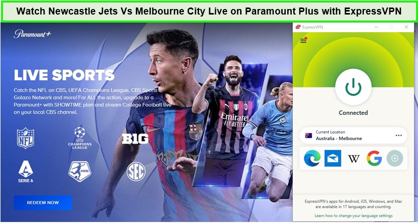  Regardez Newcastle Jet contre Melbourne City en direct sur Paramount Plus avec ExpressVPN.  -  