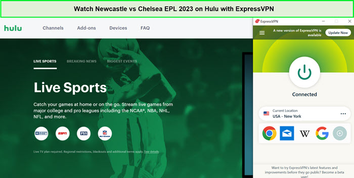  Guarda Newcastle vs Chelsea EPL 2023 in-Italia Su Hulu con ExpressVPN 