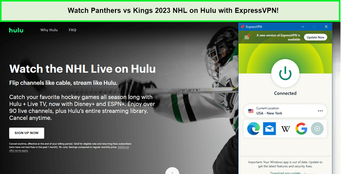 Watch-Panthers-vs-Kings-2023-NHL-in-South Korea-on-Hulu-with-ExpressVPN