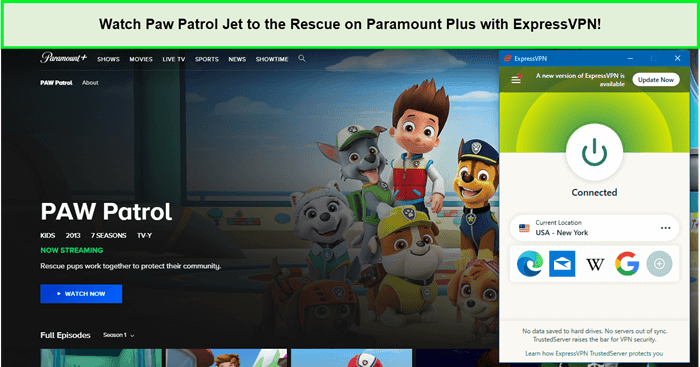  Mira Patrulla Canina Jet al rescate in - Espana En Paramount Plus con ExpressVPN 