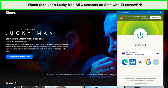  Regardez Stan Lee's Lucky Man toutes les 3 saisons. in - France Sur Stan avec ExpressVPN 