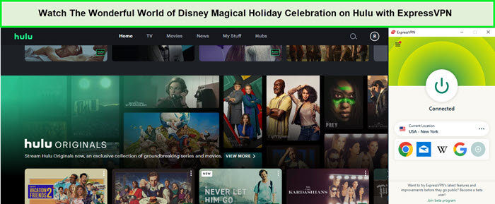  Regardez la merveilleuse célébration magique des fêtes de Disney. in - France Sur Hulu avec ExpressVPN 