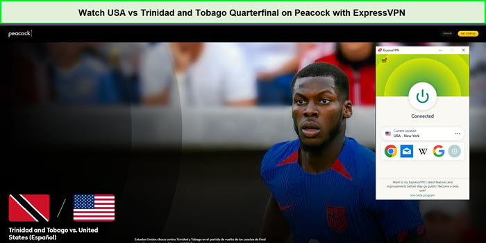 Sblocca USA vs Trinidad e Tobago Quarti di finale in - Italia Su peacock con ExpressVPN 