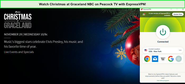  Débloquer Noël à Graceland NBC in - France Sur le paon 