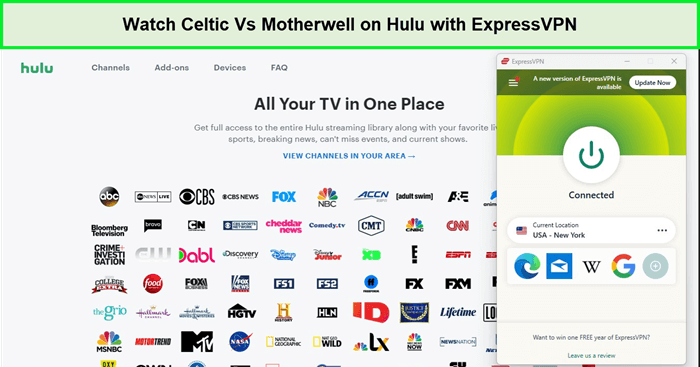  ExpressVPN sblocca Hulu per Celtic vs Motherwell. in-Italia 