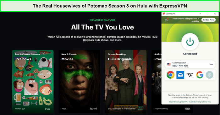  ExpressVPN ontgrendelt Hulu voor seizoen 8 van The Real Housewives of Potomac. in - Nederland 