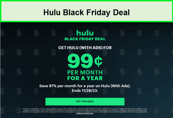  Oferta de viernes negro de Hulu 
