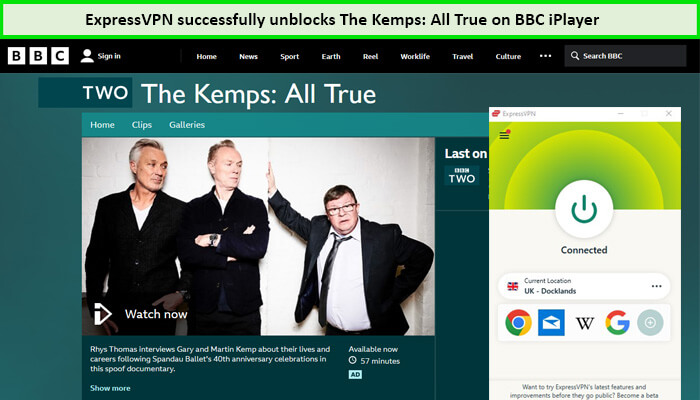  Express-VPN sblocca i Kemps All True. in-Italia su BBC iPlayer 
