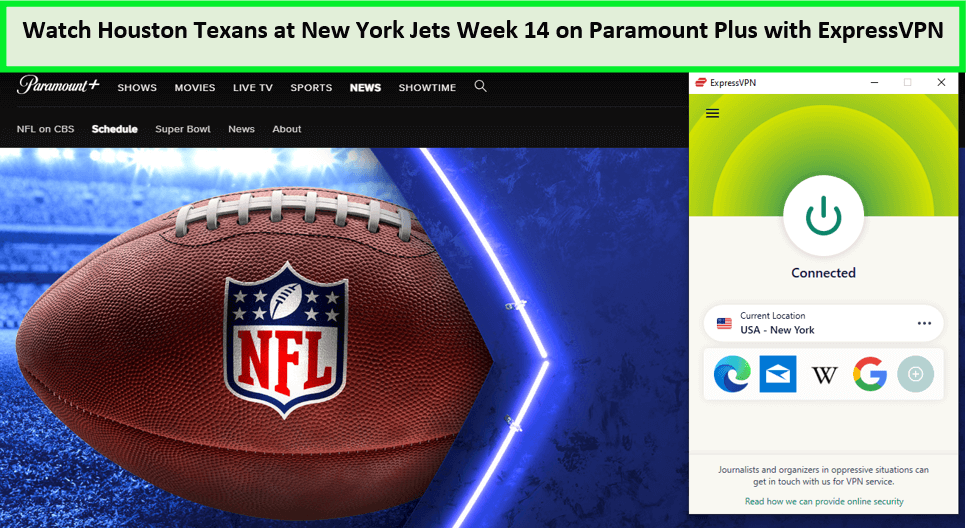 Guarda i Houston Texans contro i New York Jets nella settimana 14. in - Italia Su Paramount Plus con ExpressVPN 