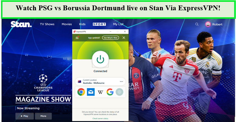  Mira PSG vs Borussia Dortmund en vivo  -  En-Stan-A través de ExpressVPN 