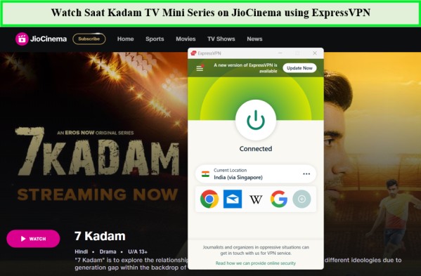  Mira Saat Kadam TV Mini Serie in - Espana En JioCinema con ExpressVPN 