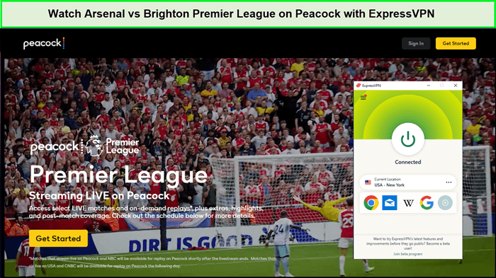 unblock-Arsenal-vs-Brighton-Premier-League-in-Japan-on-Peacock-with-ExpressVPN