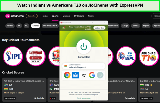 Watch-Indians-vs-Americans-T20-in-South Korea-on-JioCinema-with-ExpressVPN
