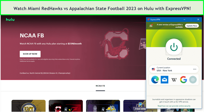  Mira Miami RedHawks vs Appalachian State Football 2023 in - Espana En Hulu con ExpressVPN 