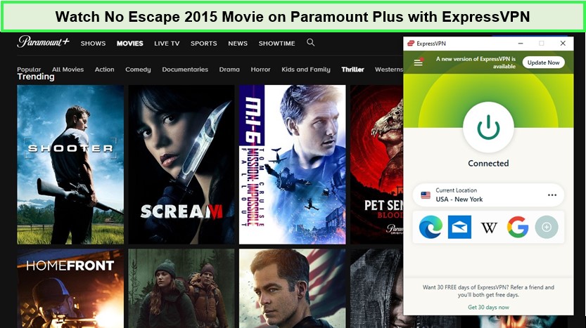  Regardez le film No Escape 2015 sur Paramount Plus.  -  