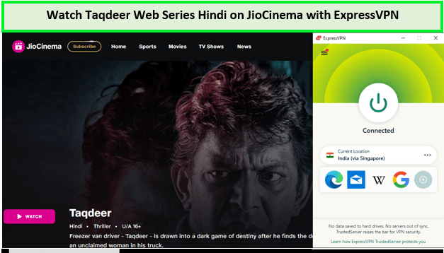 Guarda la serie web Taqdeer in Hindi in - Italia Su JioCinema con ExpressVPN 