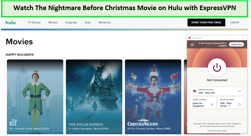 Guarda il film Nightmare Before Christmas in - Italia Su Hulu con ExpressVPN 