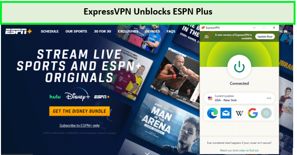  ExpressVPN deblokkeert ESPN Plus. 