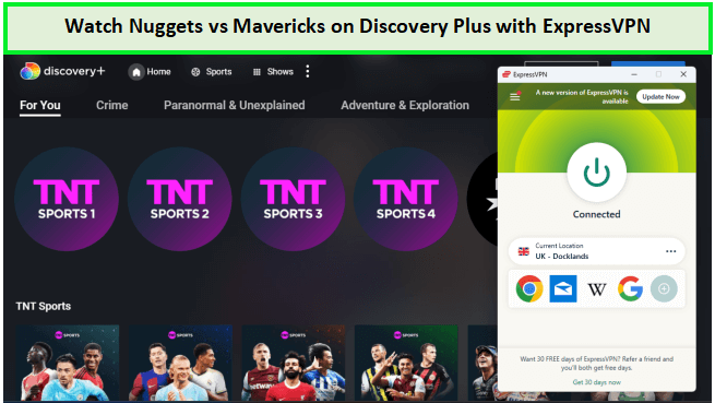 Watch-Nuggets-vs-Mavericks-outside-UK-on-Discovery-Plus