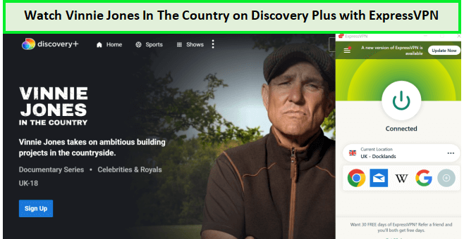  Kijk naar Vinnie Jones in het land.  -  op Discovery Plus Op Discovery Plus 