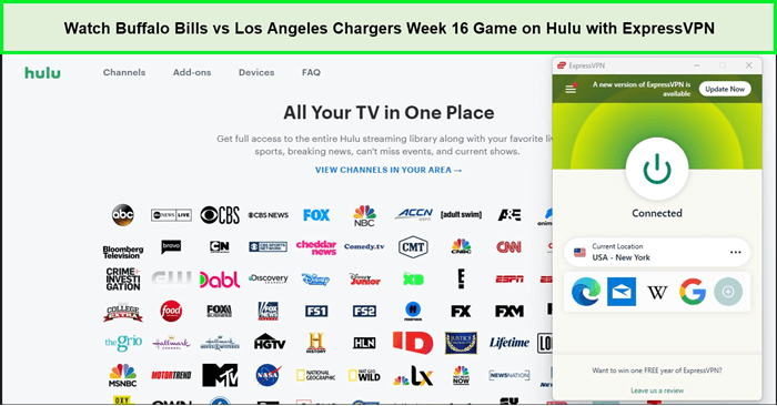 watch-buffalo-bills-vs-los-angeles-chargers-week-16-game-in-India-on-hulu!