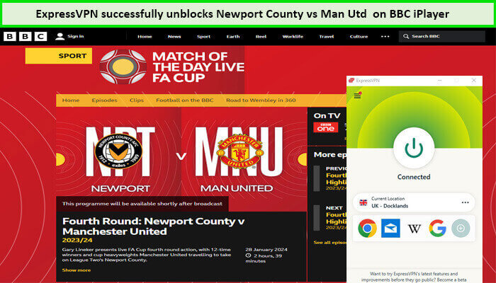 Express-VPN-Unblocks-Newport-County-vs-Man-Utd-in-Italy-on-BBC-iPlayer