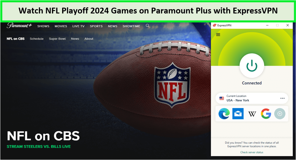 Guarda i giochi dei playoff NFL 2024 in - Italia su-Paramount-Plus-con-ExpressVPN 